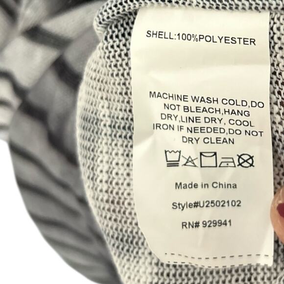 SIMPLE by Suzanne Betro Cape Sleeve Tunic Top Women's 3X Gray/Black Stripe NEW - Picture 7 of 8